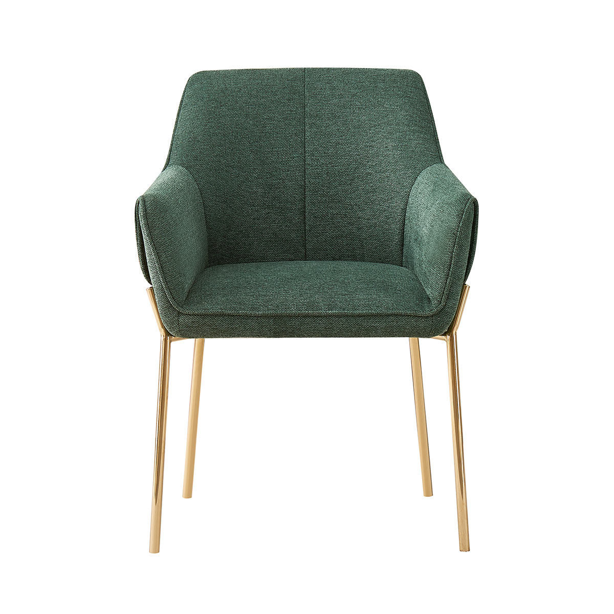 Silla Toronto Verde Fondo Blanco Vista Frontal