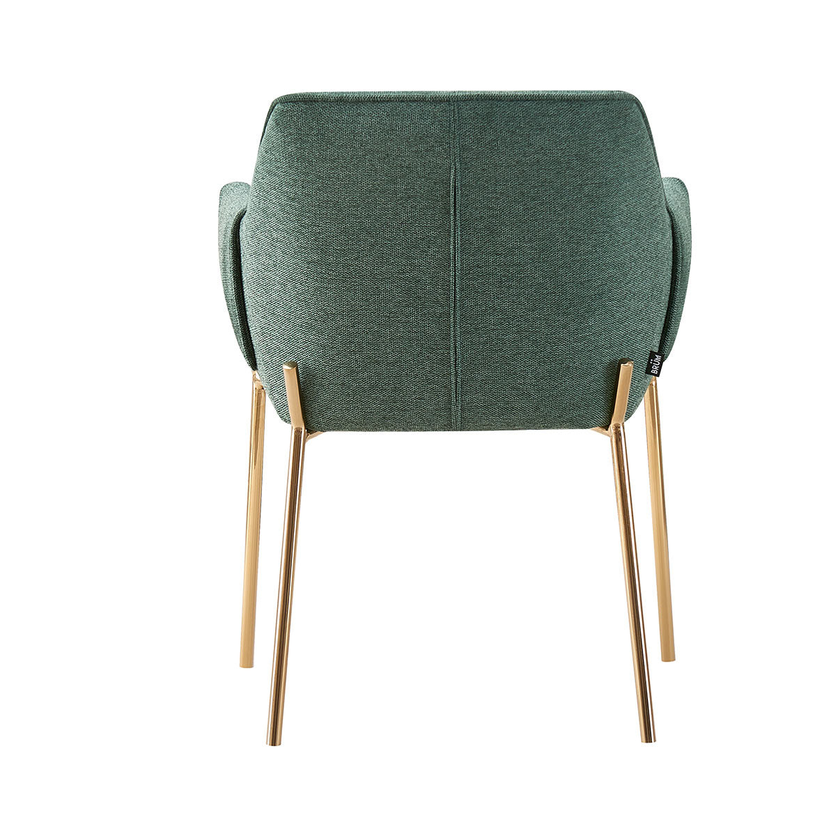 Silla Toronto Verde Fondo Blanco Vista Trasera