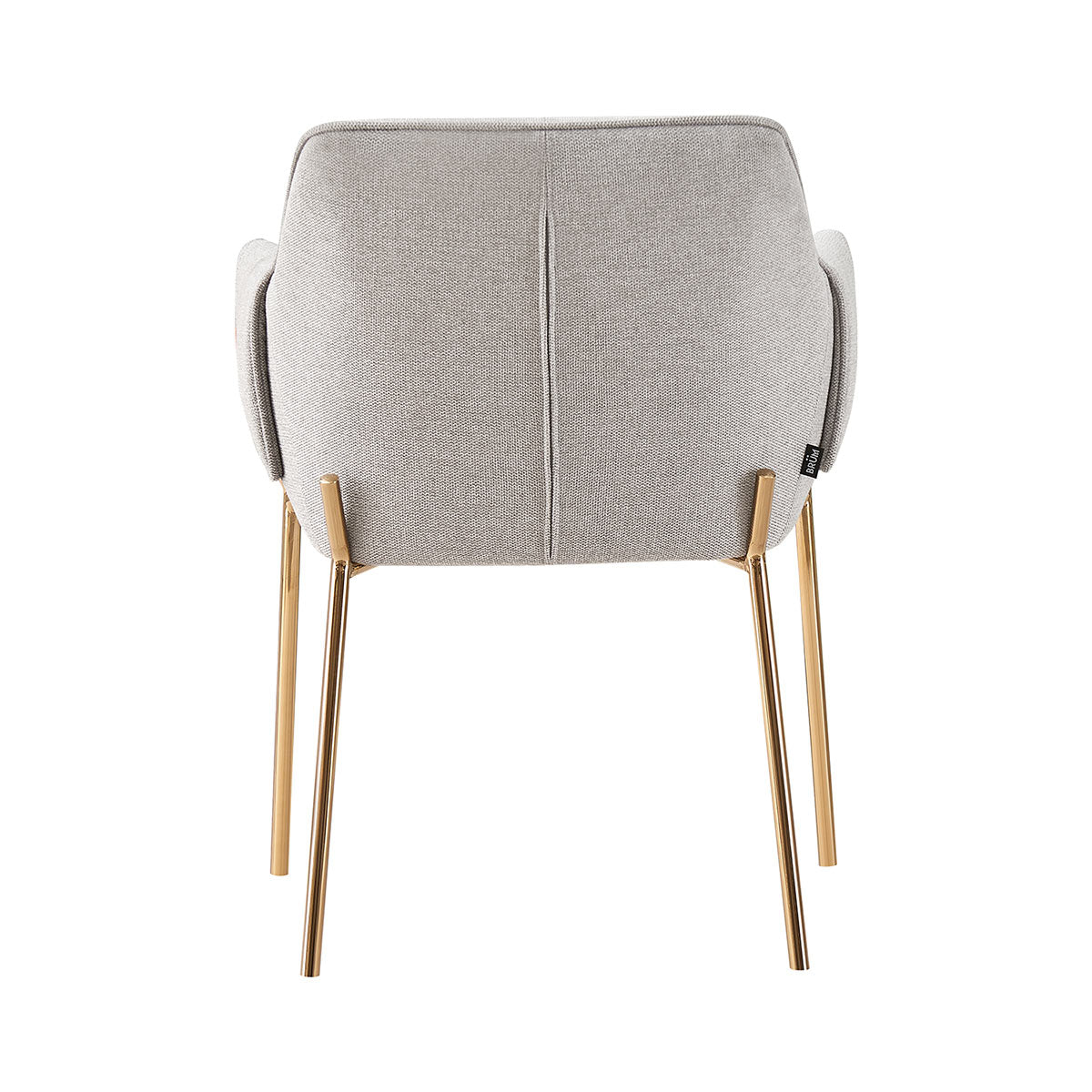 Silla Toronto Gris Fondo Blanco Vista Trasera