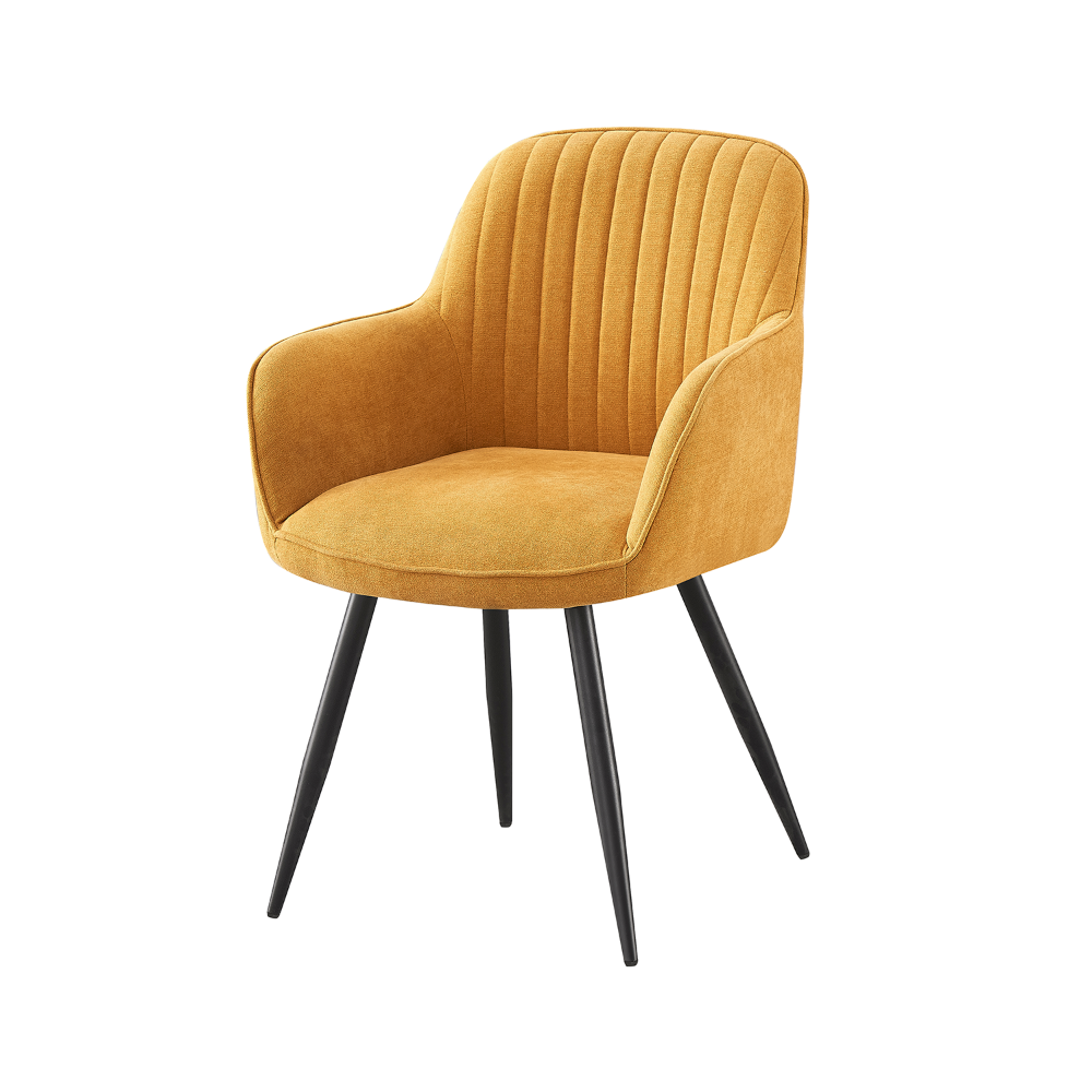 Silla Manchester Amarillo Vista en Perspectiva