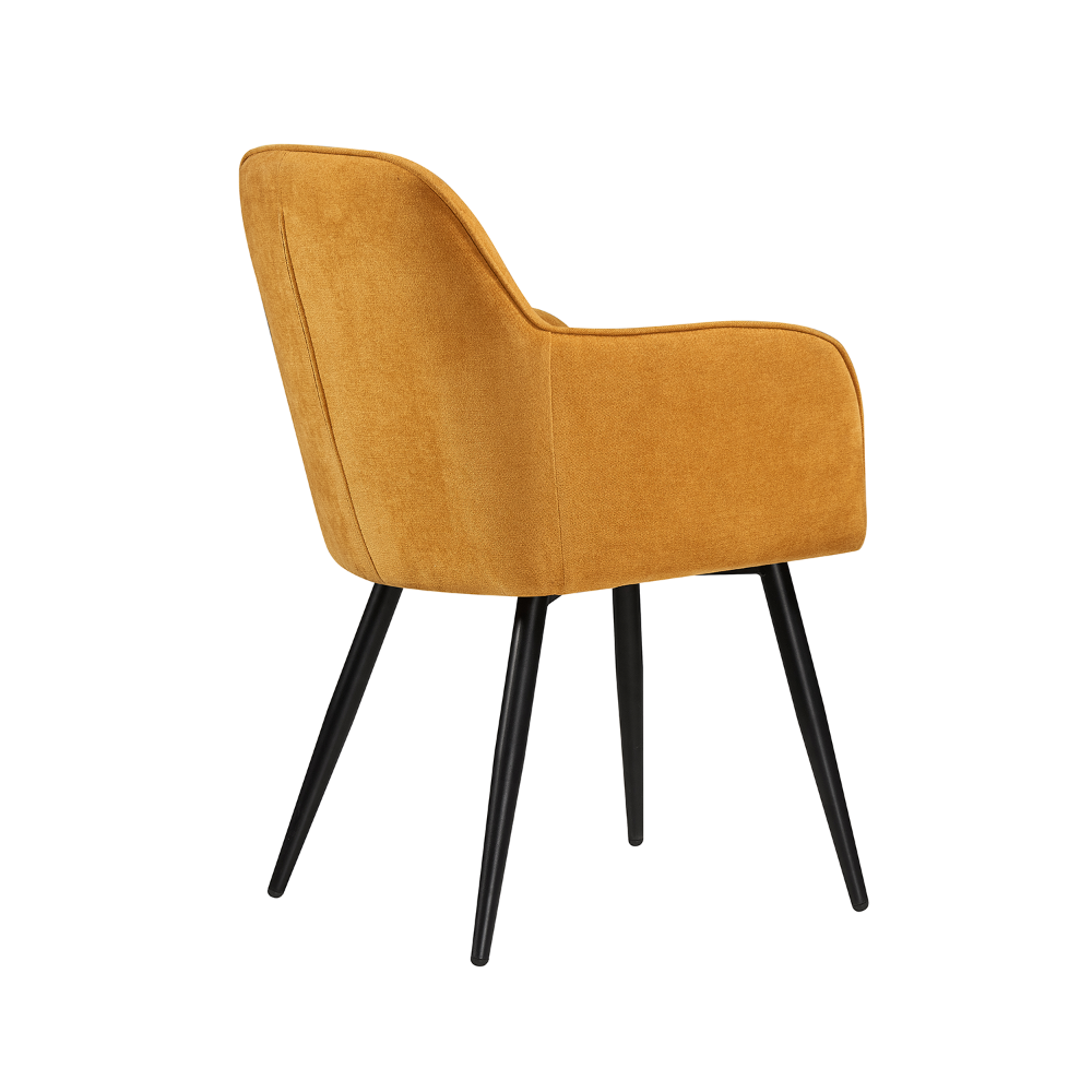 Silla Manchester Amarillo Vista en Perspectiva Trasera