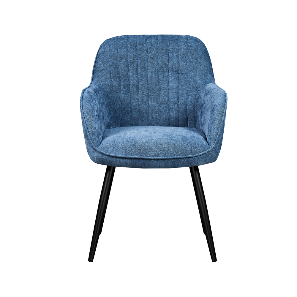 Silla Manchester Azul Vista Frontal