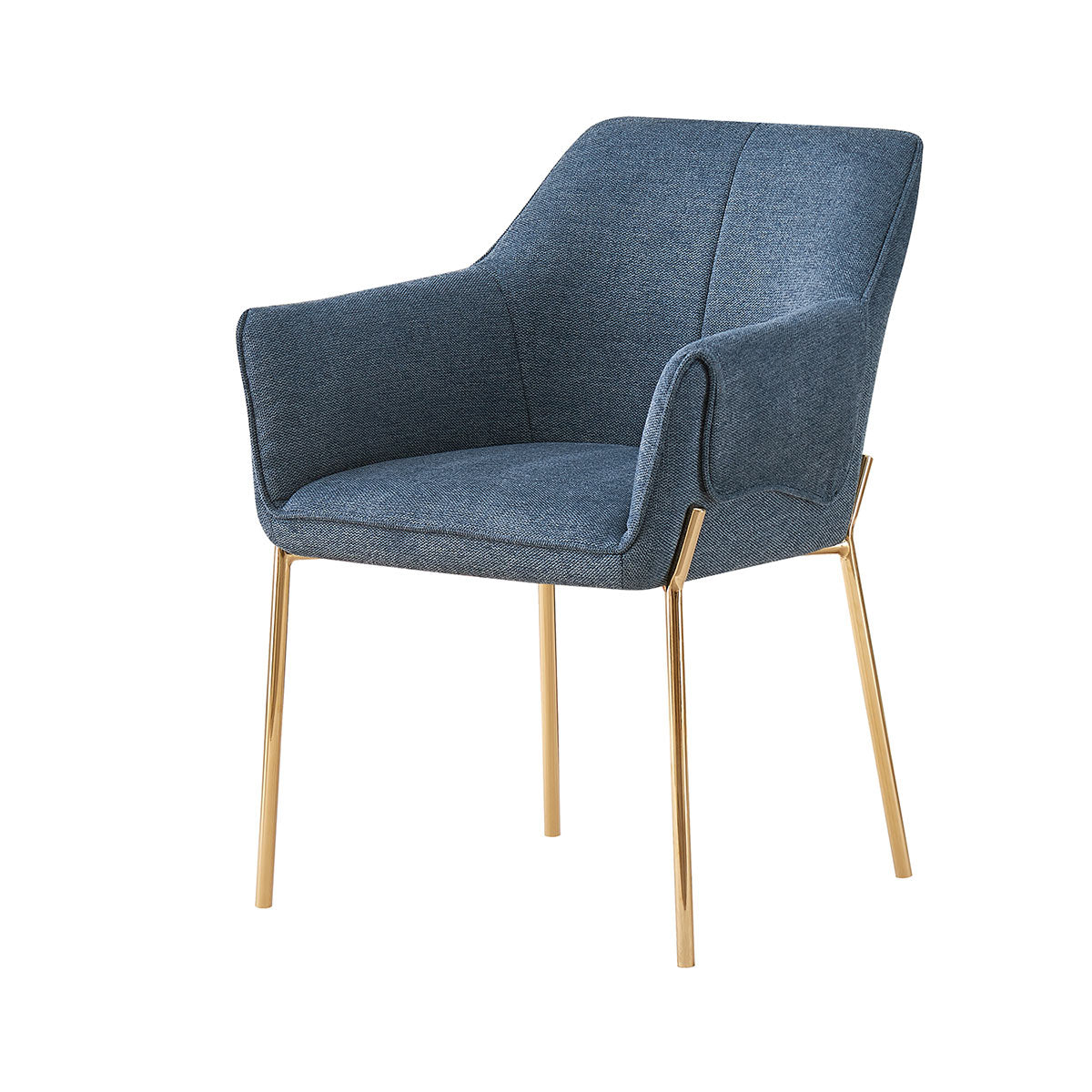 Silla Toronto Azul Fondo Blanco Vista en Perspectiva