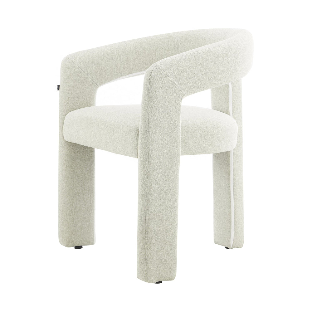 Silla Qatar Gris Vista en Perspectiva Lateral