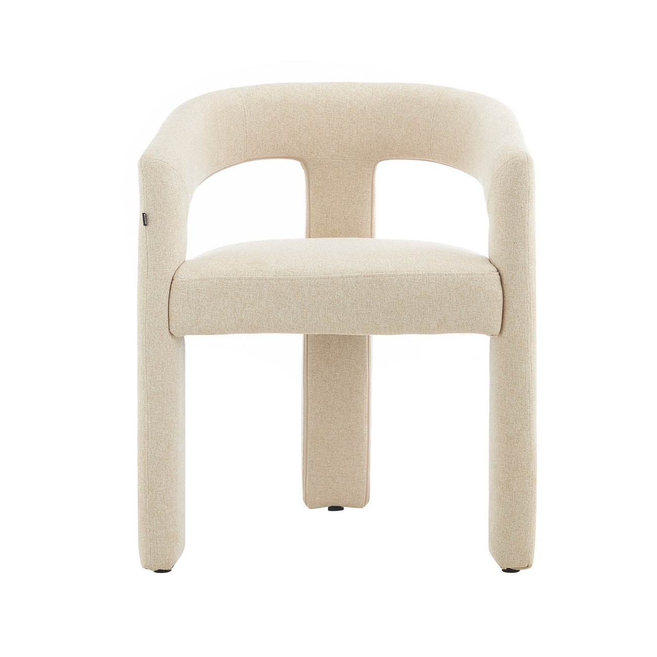 Silla Qatar Beige Vista Frontal