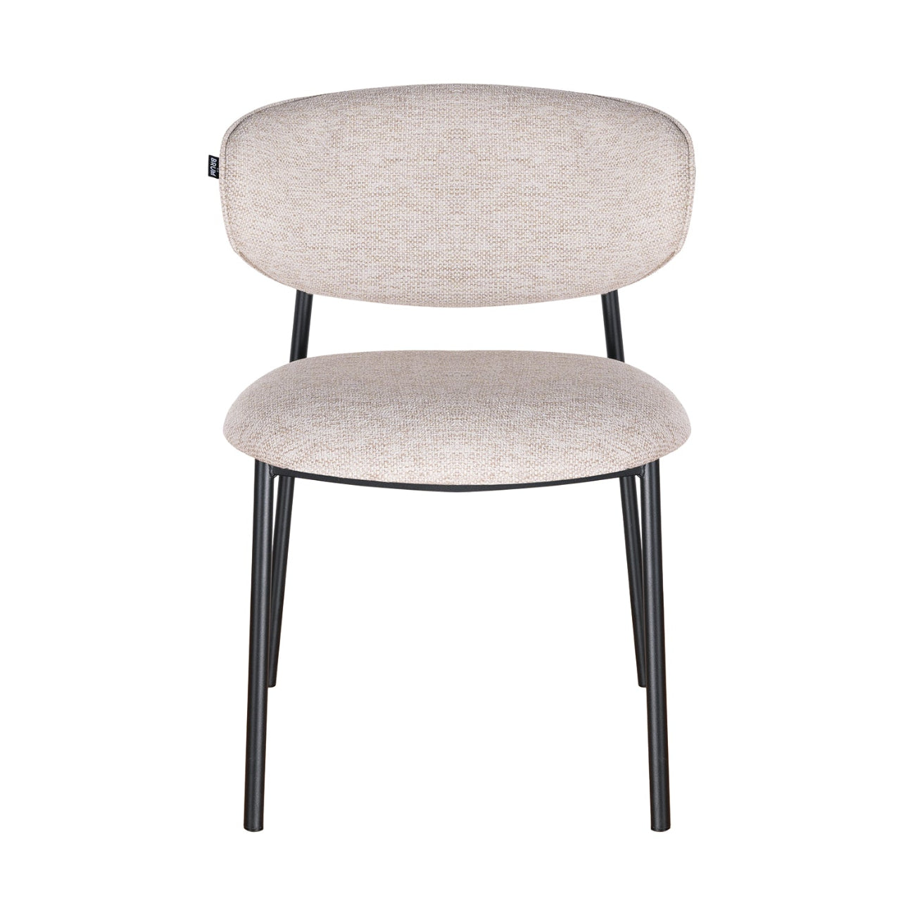 Silla Silicia Beige Pata negra Vista Frontal