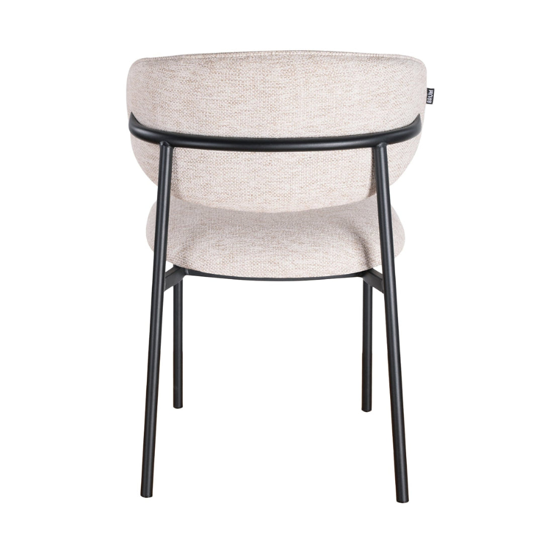 Silla Silicia Beige Pata negra Vista Trasera