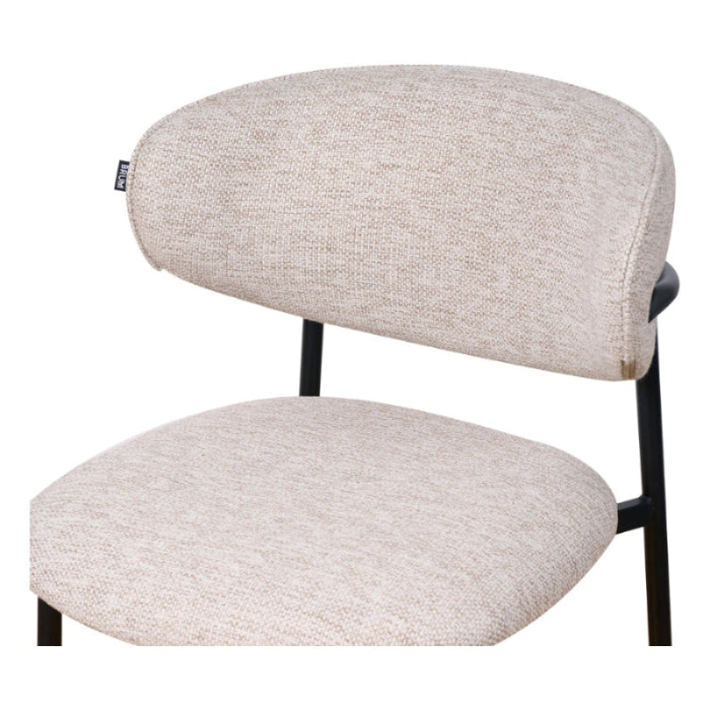 Silla Silicia Beige Pata negra Vista a Detalle