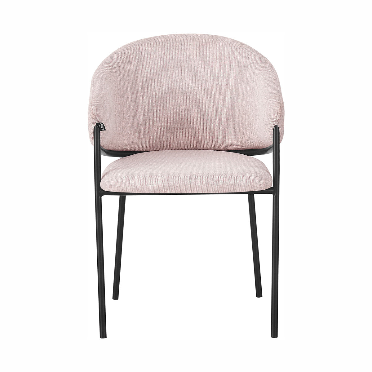 Silla Berlin pata negra beige fondo blanco vista frontal