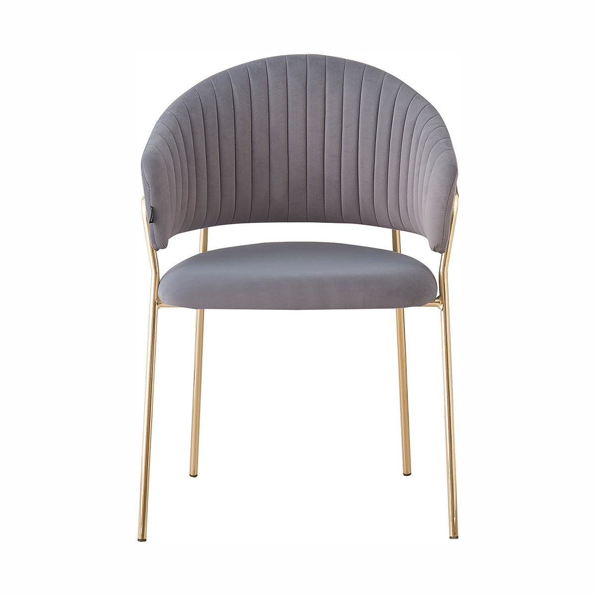 Silla Bilbao gris fondo blanco vista frontal