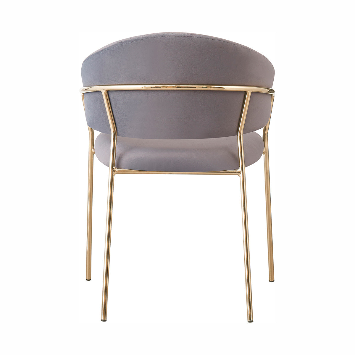 Silla Bilbao gris fondo blanco vista posterior