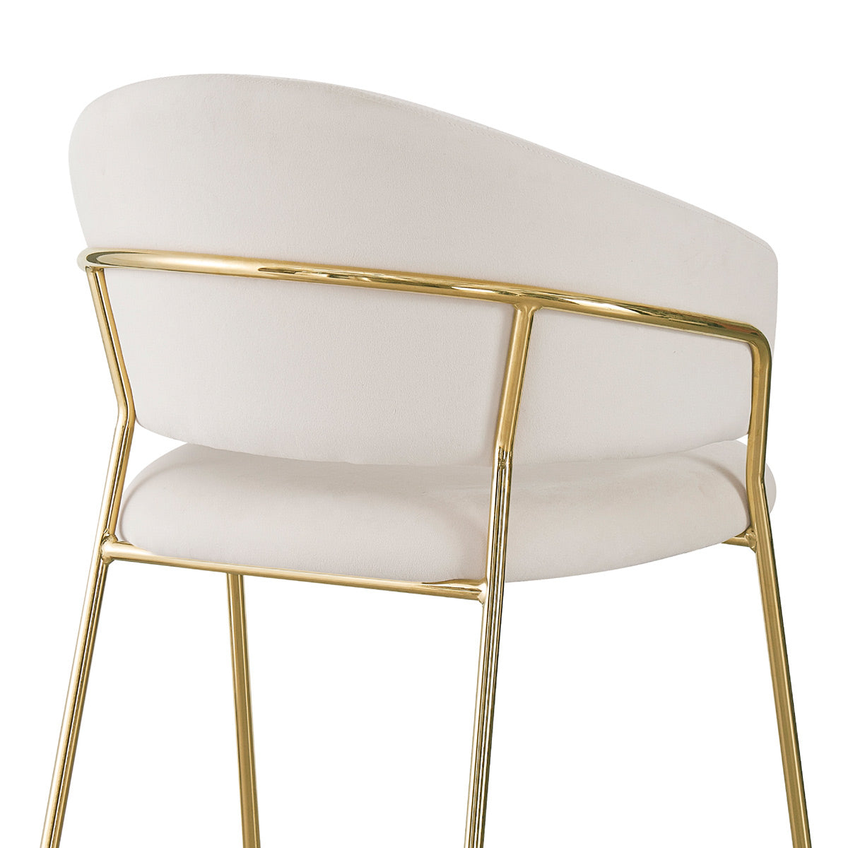 detalle trasero Silla Bilbao marfil fondo blanco vista posterior