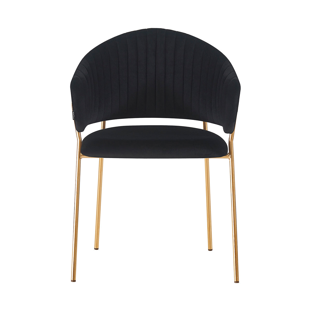 Silla Bilbao negra fondo blanco vista frontal