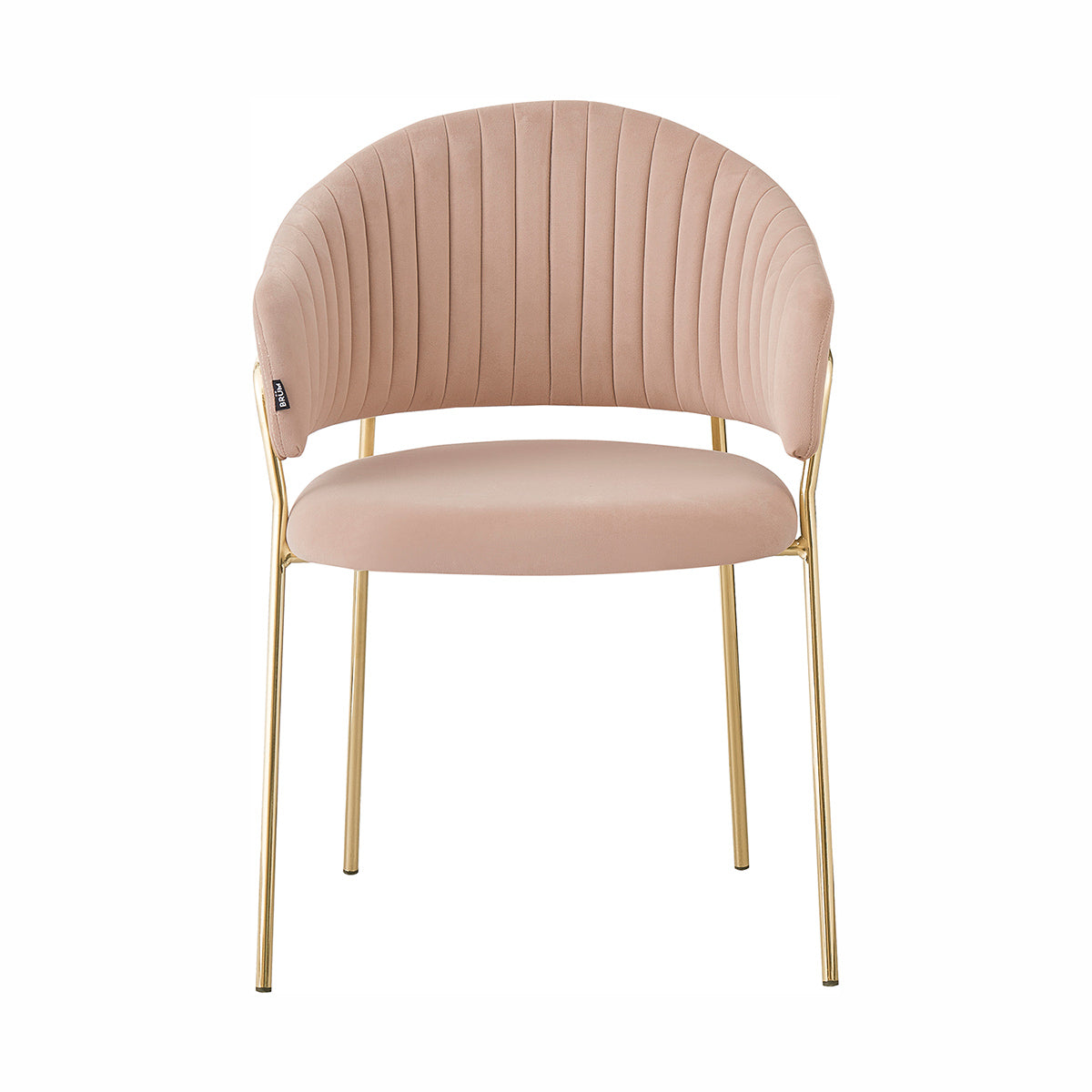 Silla Bilbao taupé fondo blanco vista frontal