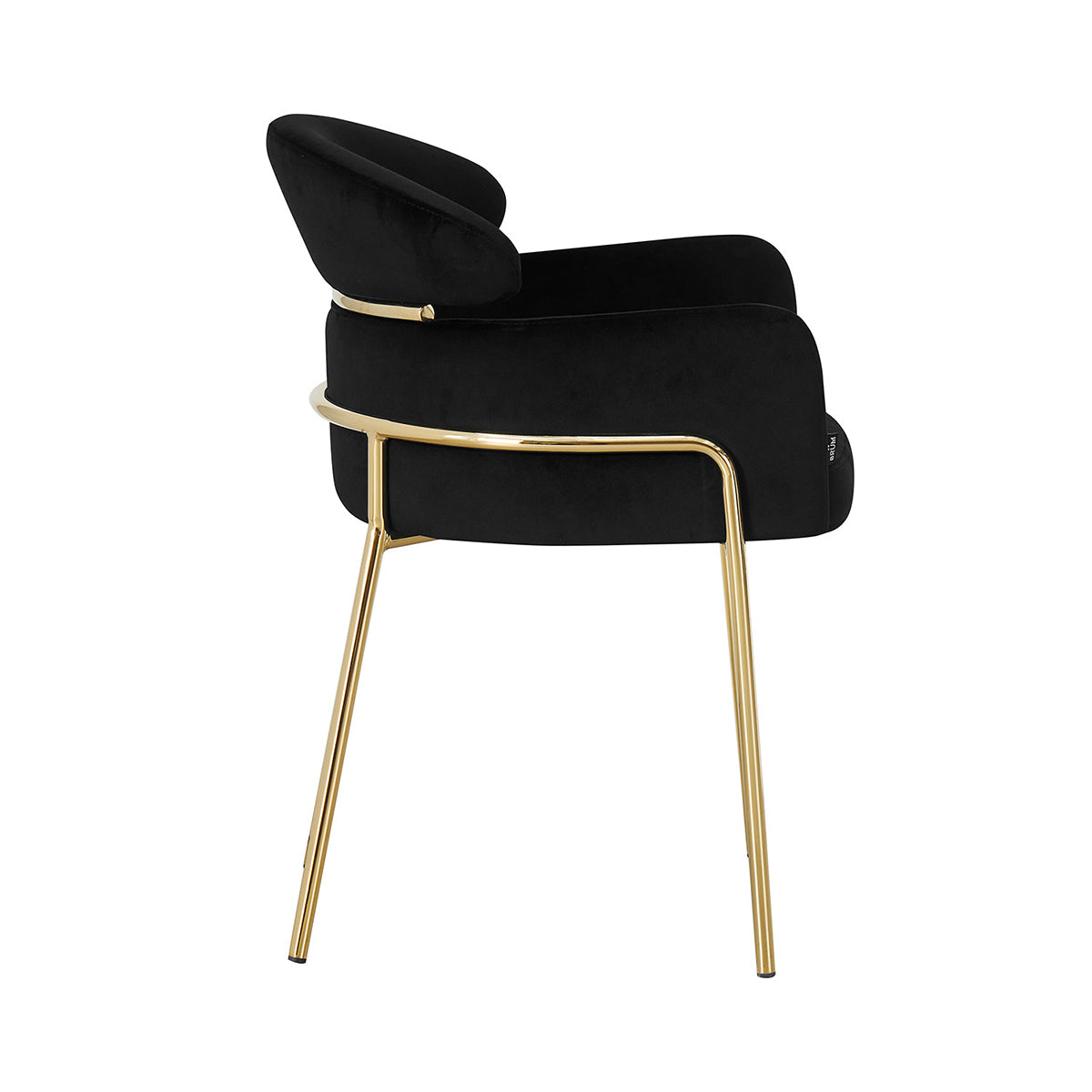 Silla Corey negra fondo blanco vista lateral