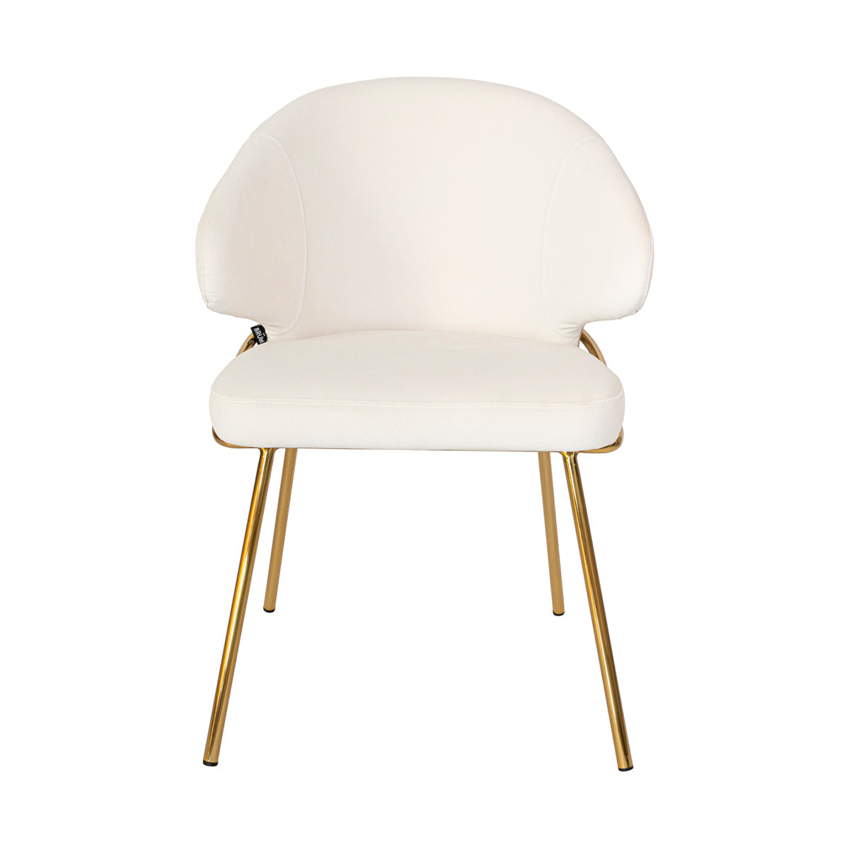 Silla Palma crema fondo blanco vista frontal