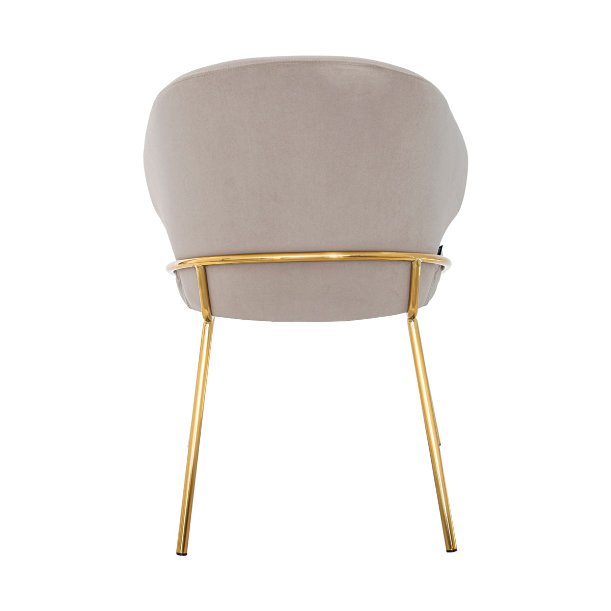 Silla Palma taupé fondo blanco vista posterior