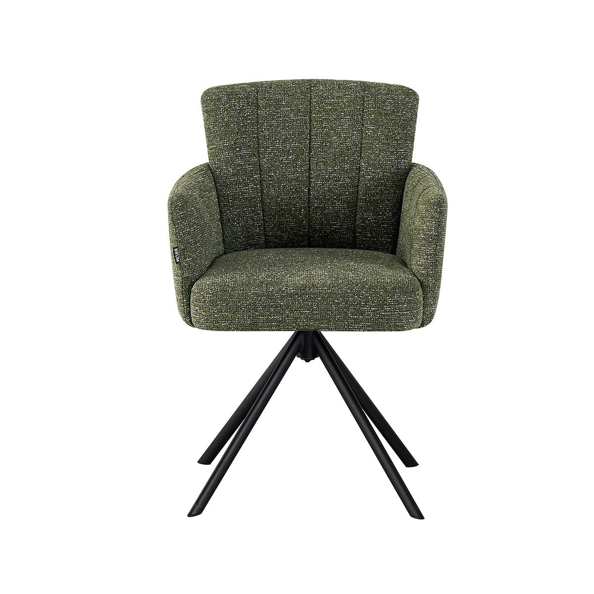 Silla Pontevedra verde fondo blanco vista frontal