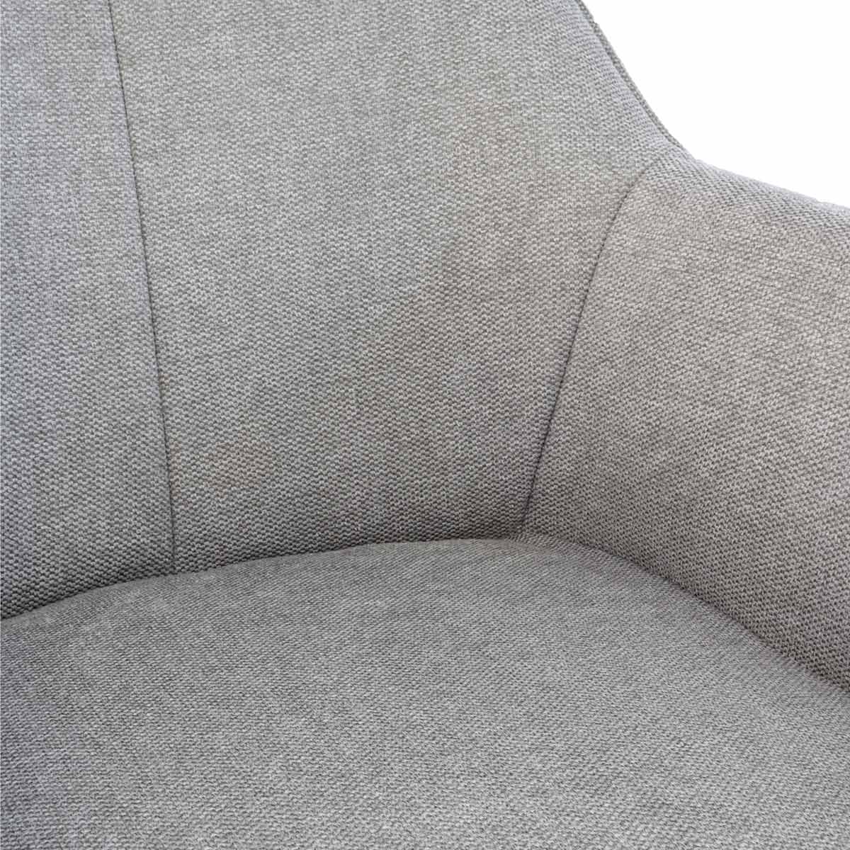 Detalle respaldo Silla Toronto para negra color gris en fondo blanco