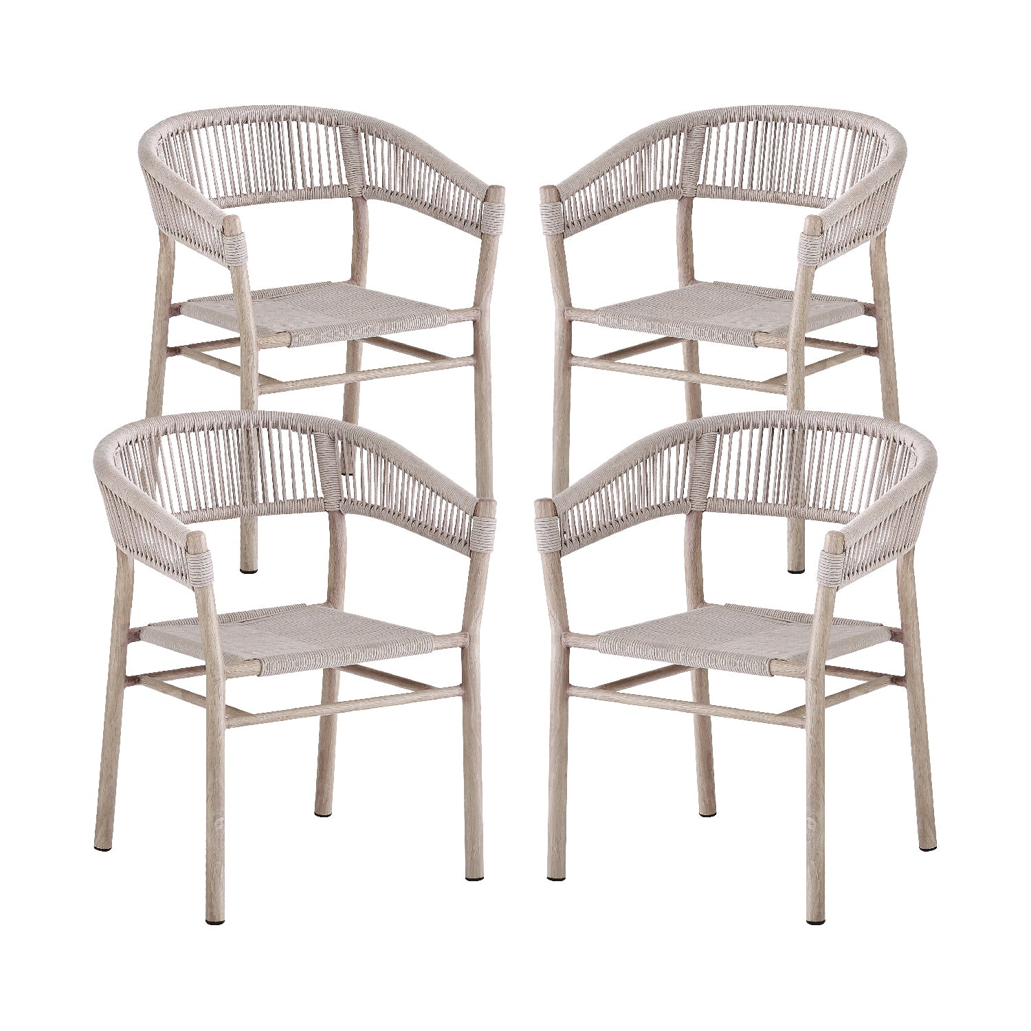 Set de 4 sillas de exterior Bali
