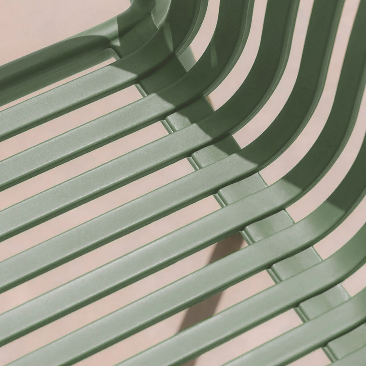 Detalle asiento silla de exterior Menorca color verde