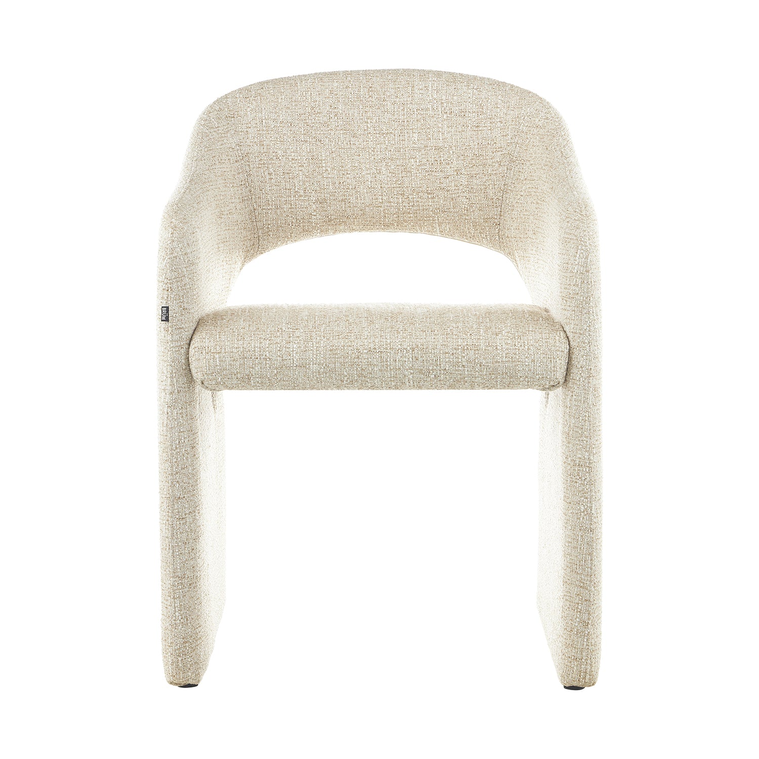 Silla Kuwait Beige Vista Frontal con Fondo Blanco