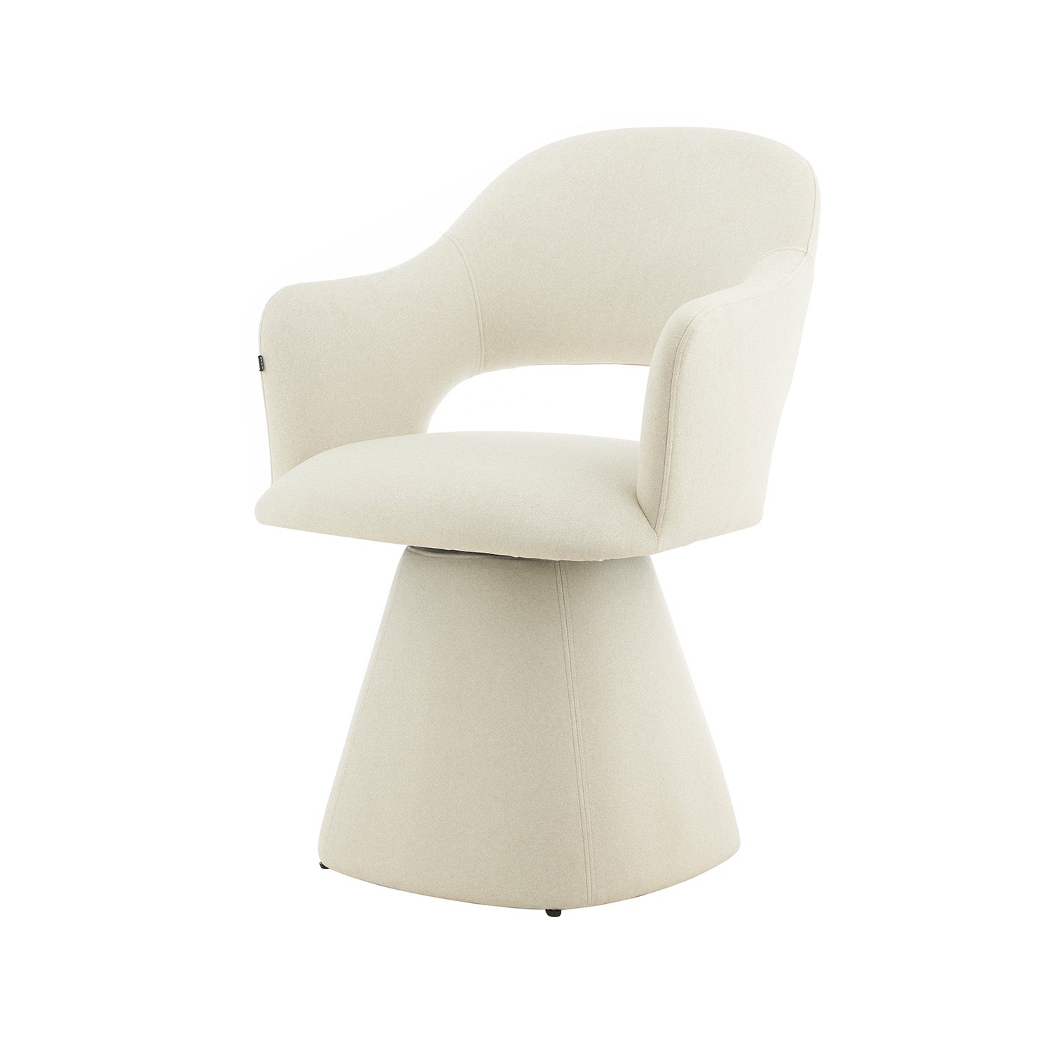 Silla Muscat Crema Vista Lateral en Fondo Blanco