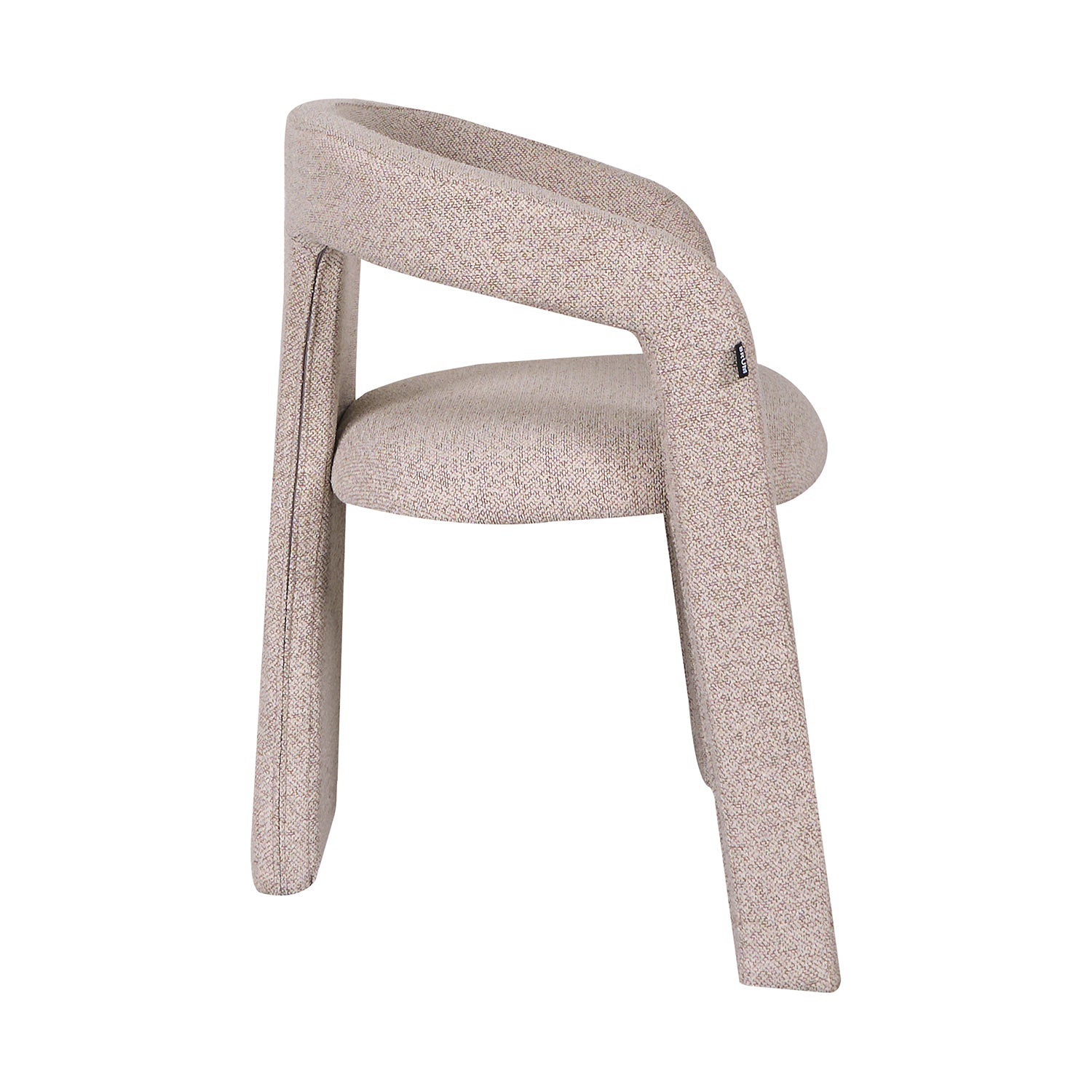 Silla Luca Café con Fondo Blanco con vista lateral