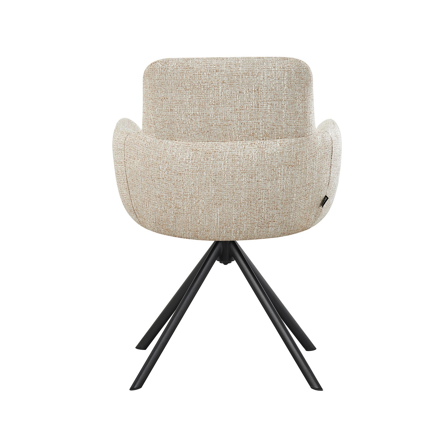 Silla Lugo Beige Fondo Blanco Vista Trasera