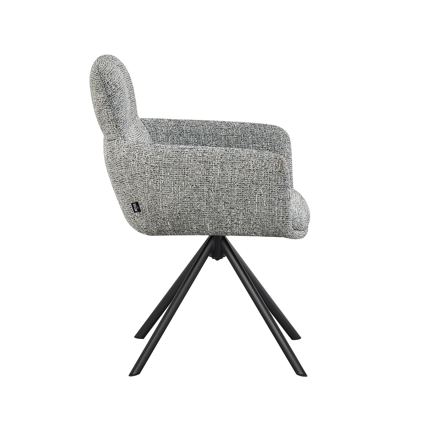 Silla Lugo Gris Fondo Blanco Vista Lateral