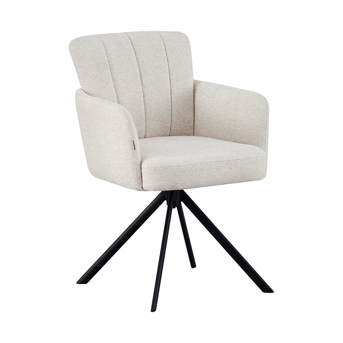 Silla PonteVedra Beige Vista en Perspectiva con Fondo Blanco 