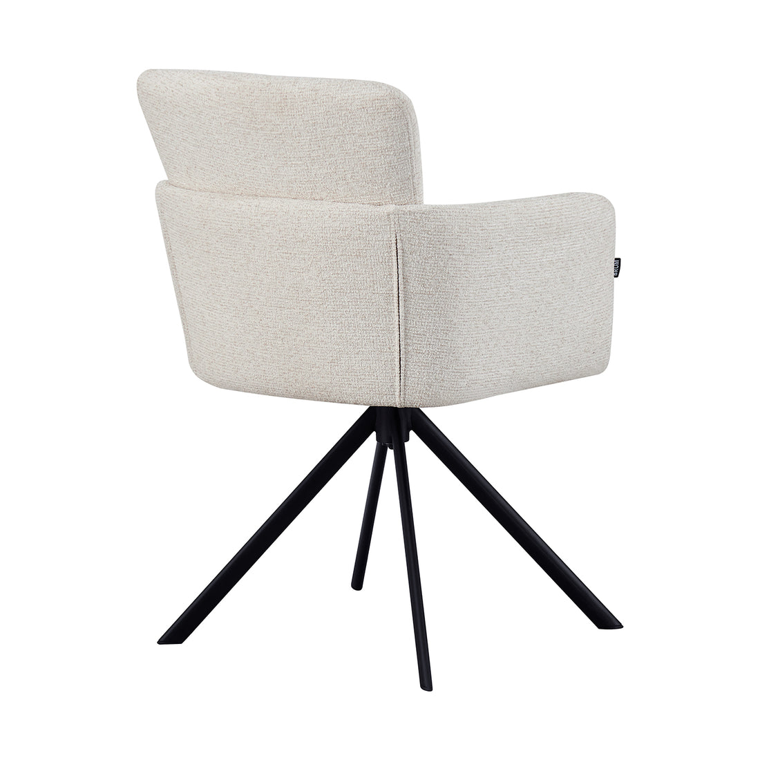 Silla PonteVedra Beige Vista en Perspectiva Trasera con Fondo Blanco 