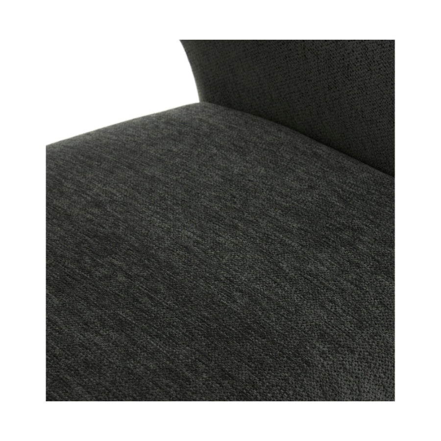 Sillon Individual Qur Grafito Con Fondo Blanco Vista a Detalle Asiento