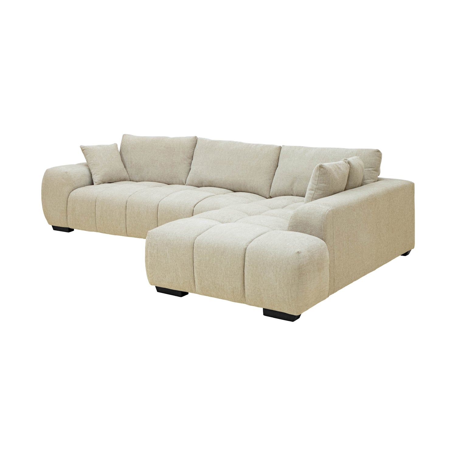 SOFÁ CORACIAA BEIGE DER VISTA EN PERSPECTIVA PRONUNCIADA