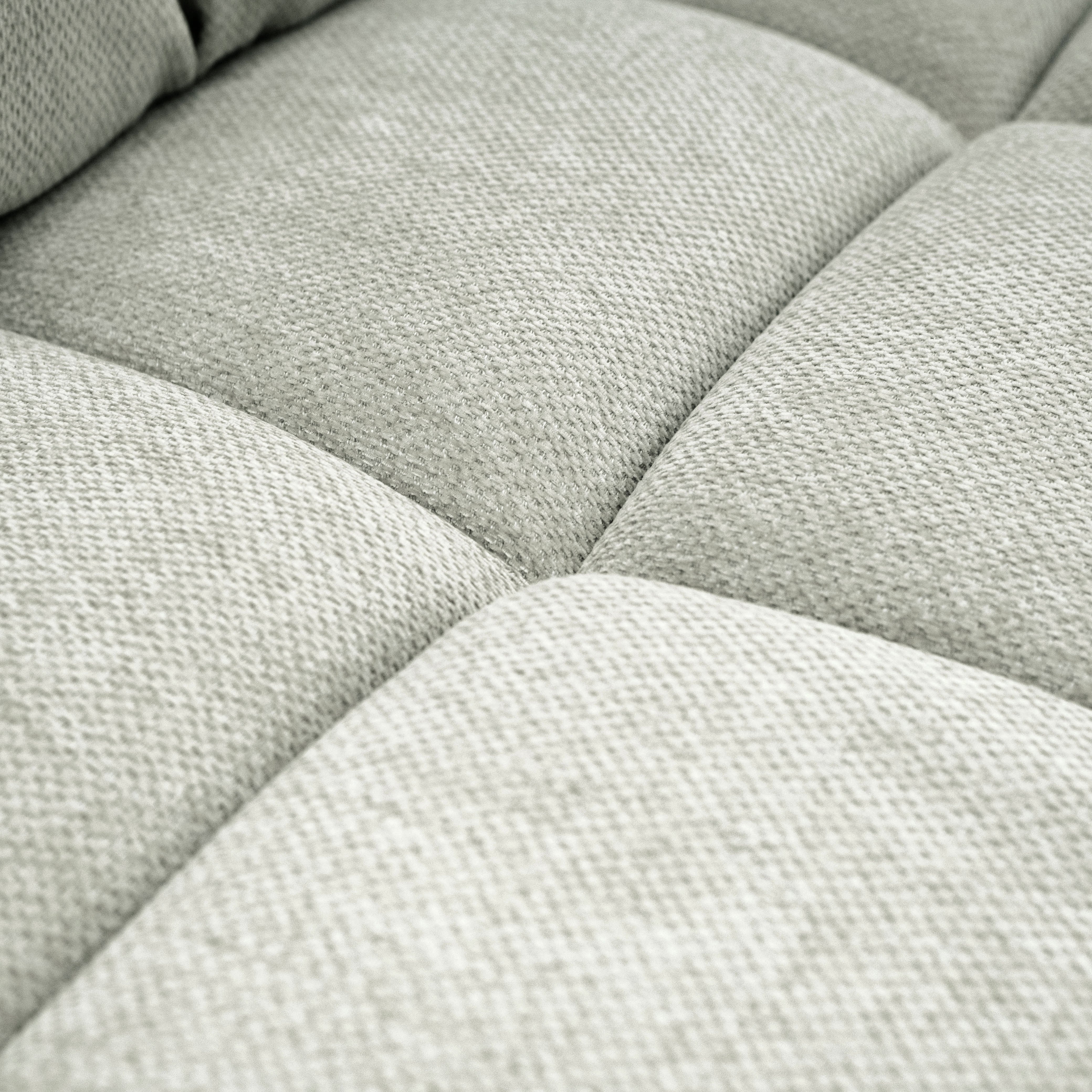 SOFÁ CORACIAA GRIS DER VISTA EN ZOOM DEL ASIENTO