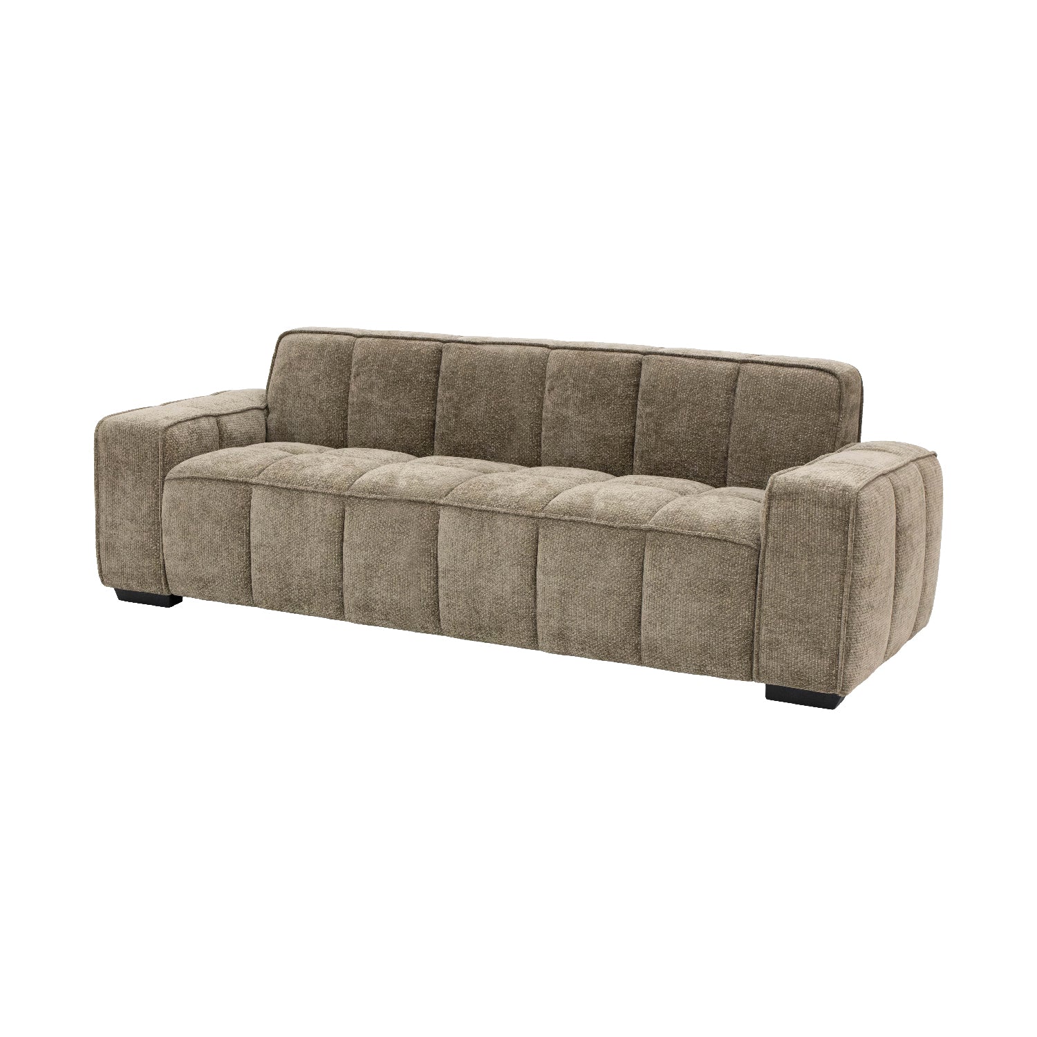 SOFA VERSALLES 3PLZS MARRÓN VISTA EN PERSPECTIVA