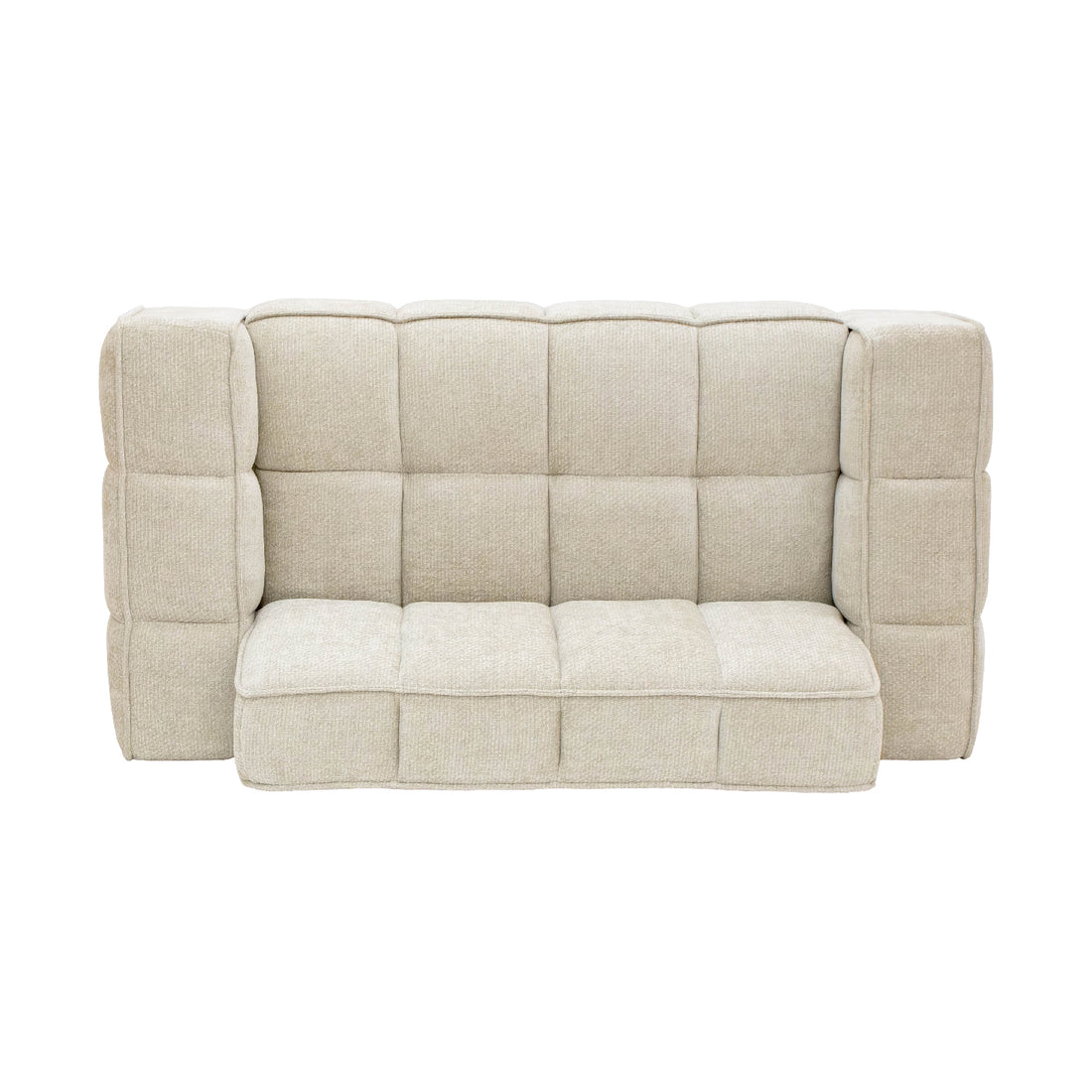 Sofá Versalles Beige 2 Plazas Vista Superior