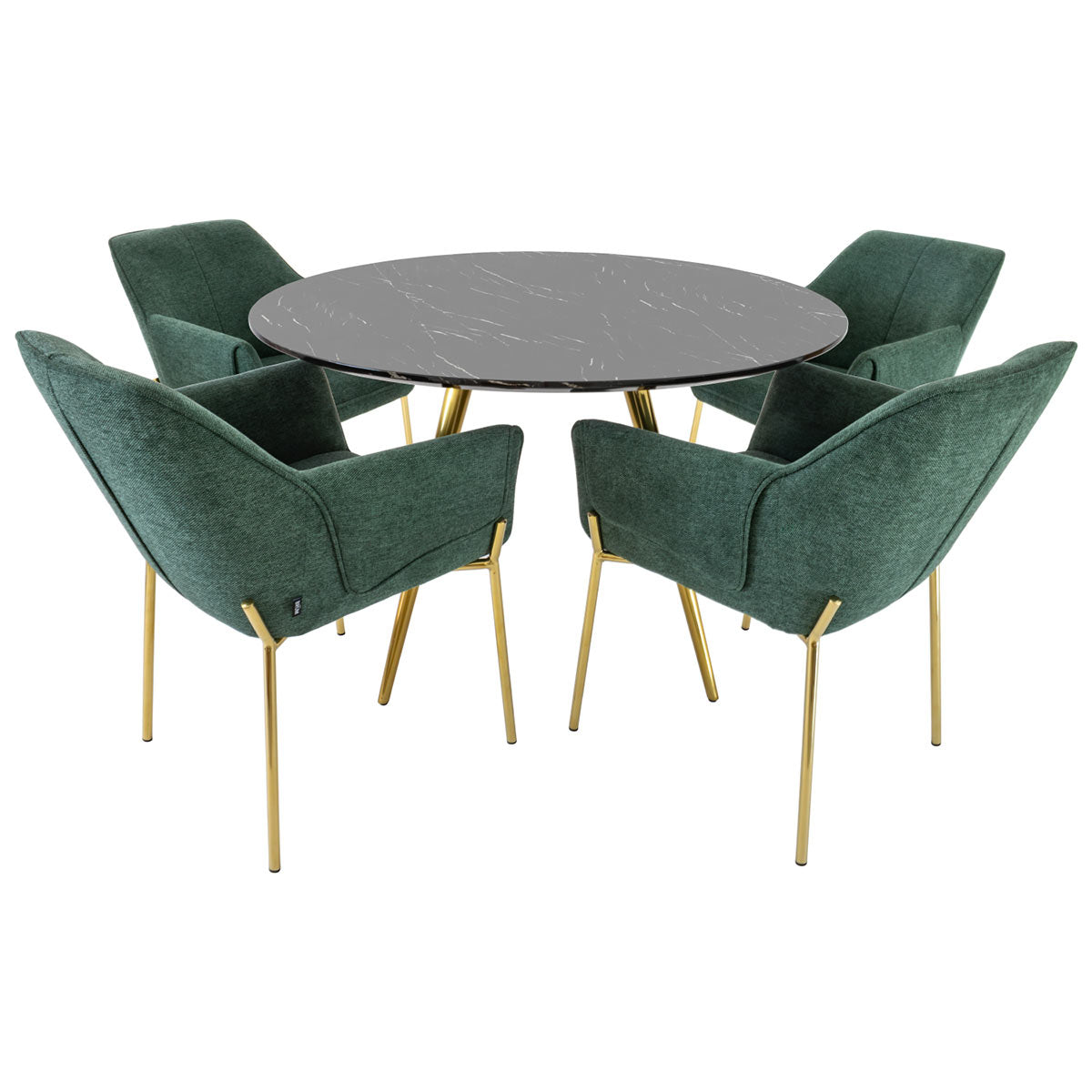 Silla Toronto Verde Fondo Blanco con Comedor Split