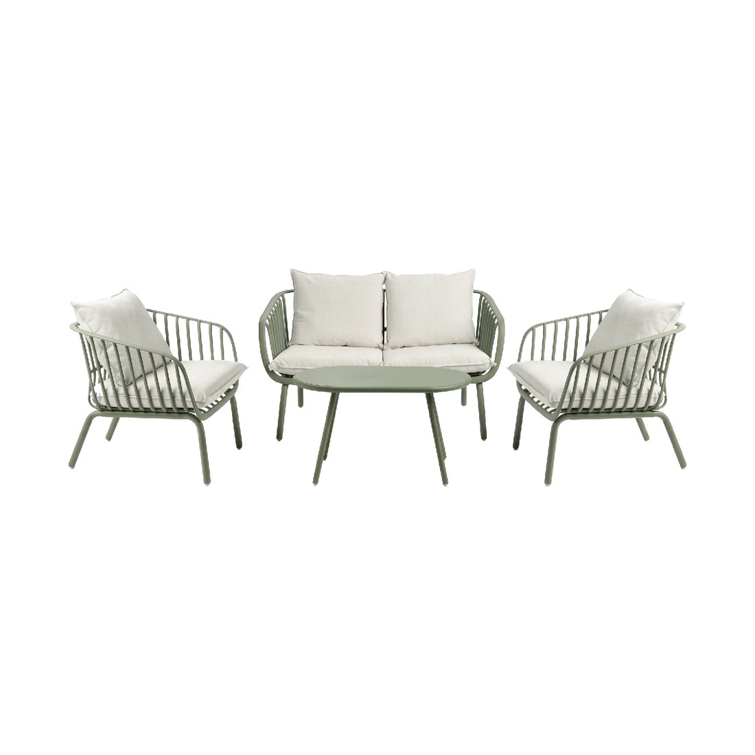 Set Exterior Las Palmas Olivo, foto de conjunto con sofá y sillones