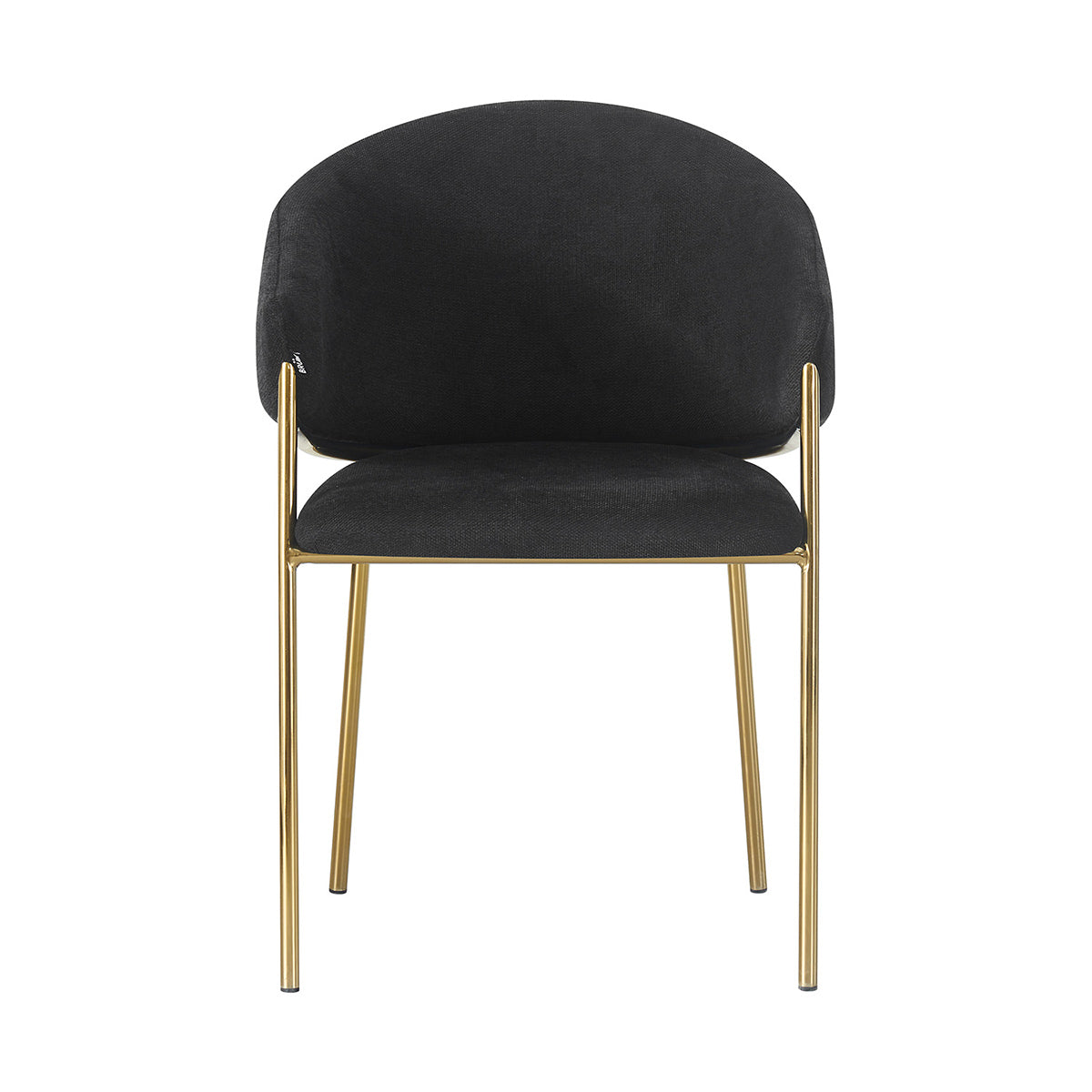 Silla Berlin Black Fondo Blanco Vista Frontal