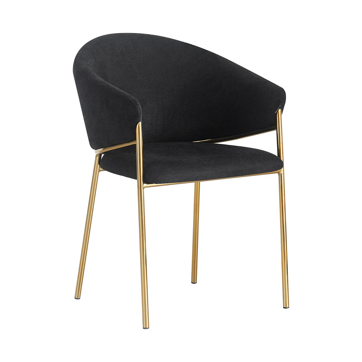 Silla Berlin Black Fondo Blanco Vista en Perspectiva 