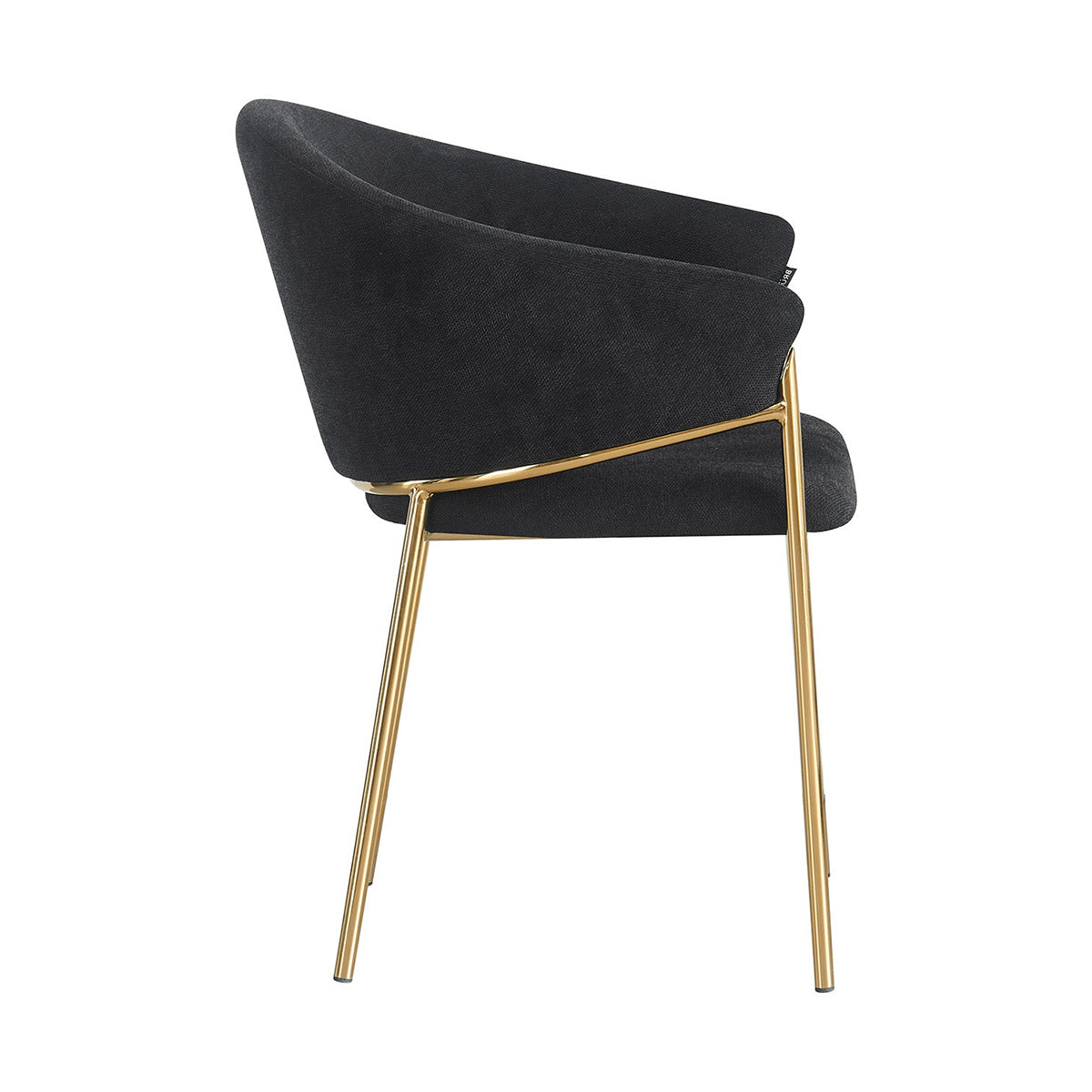 Silla Berlin Black Fondo Blanco Vista Lateral