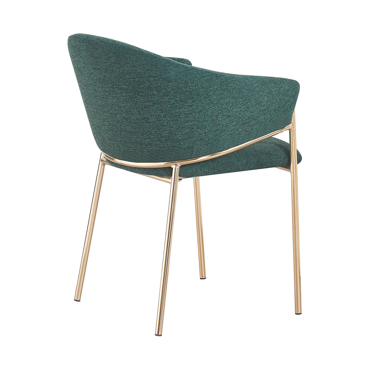 Silla Berlin Verde Fondo Blanco Vista en Perspectiva Trasera