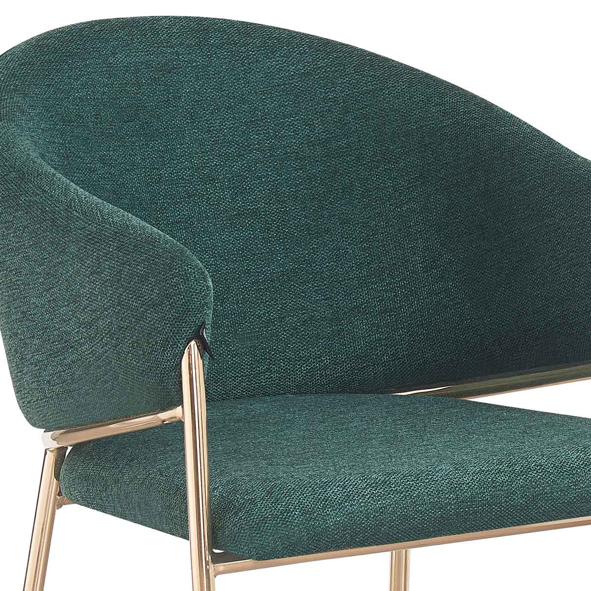 Silla Berlin Verde Fondo Blanco Vista en Detalle