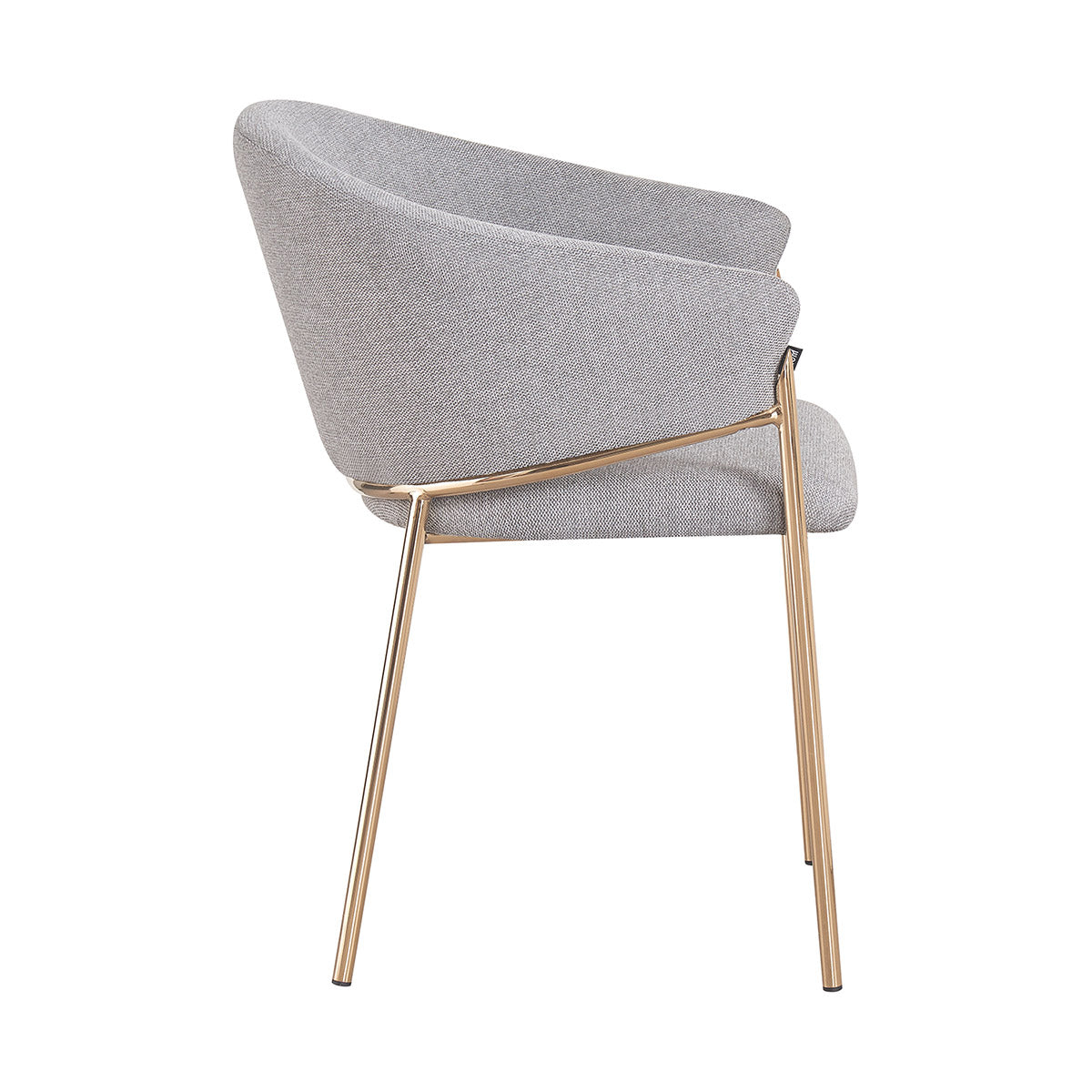 Silla Berlin Gris Fondo Blanco Vista Lateral