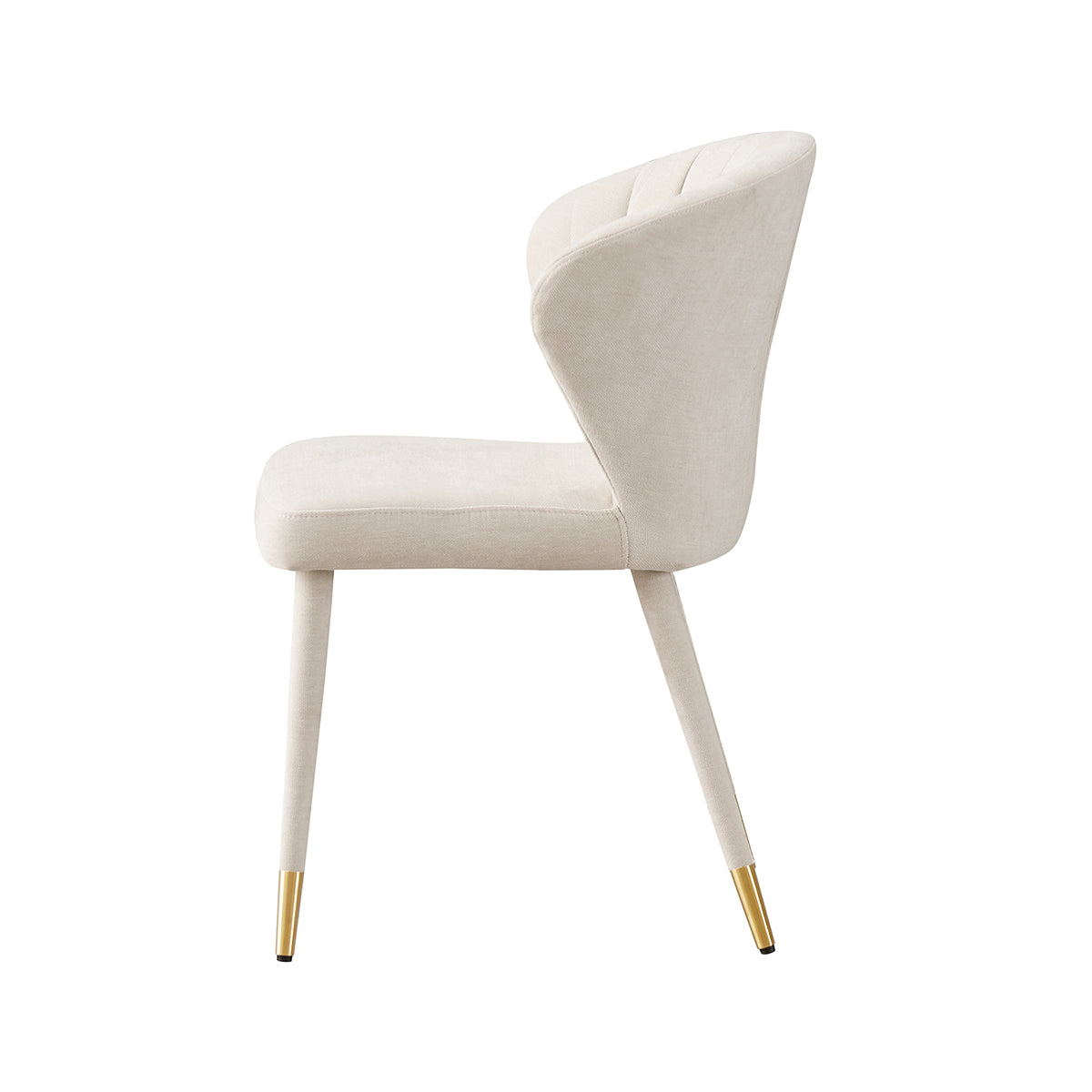 Silla Copenhague Beige Fondo Blanco Vista Lateral