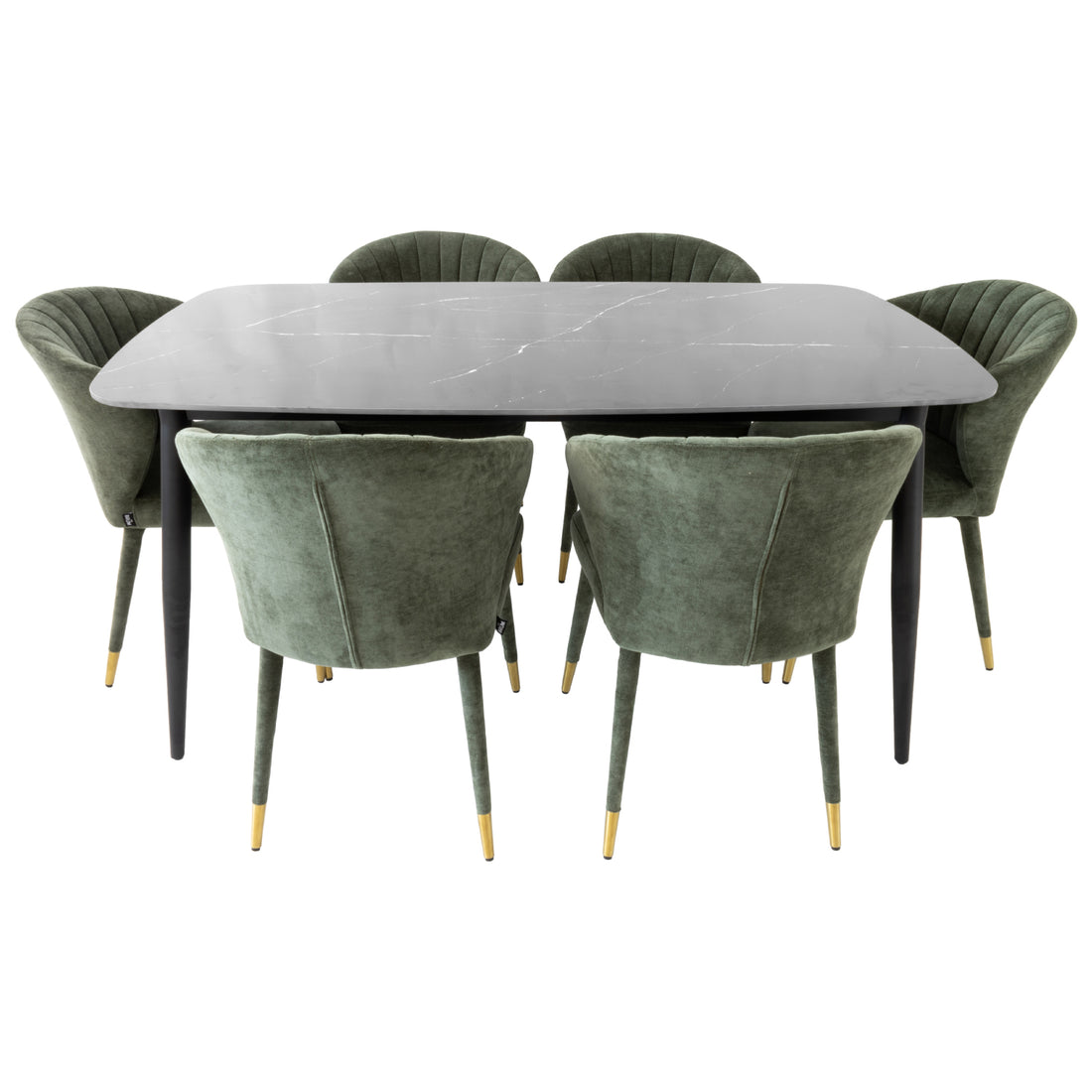Silla Copenhague Verde con Comedor Dubrovnik