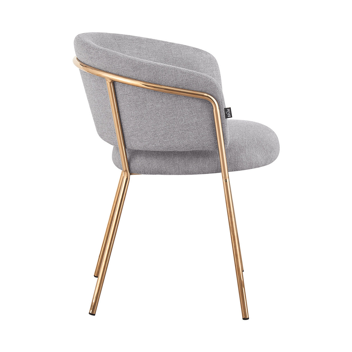 Silla Escocia Gris Fondo Blanco Vista Lateral