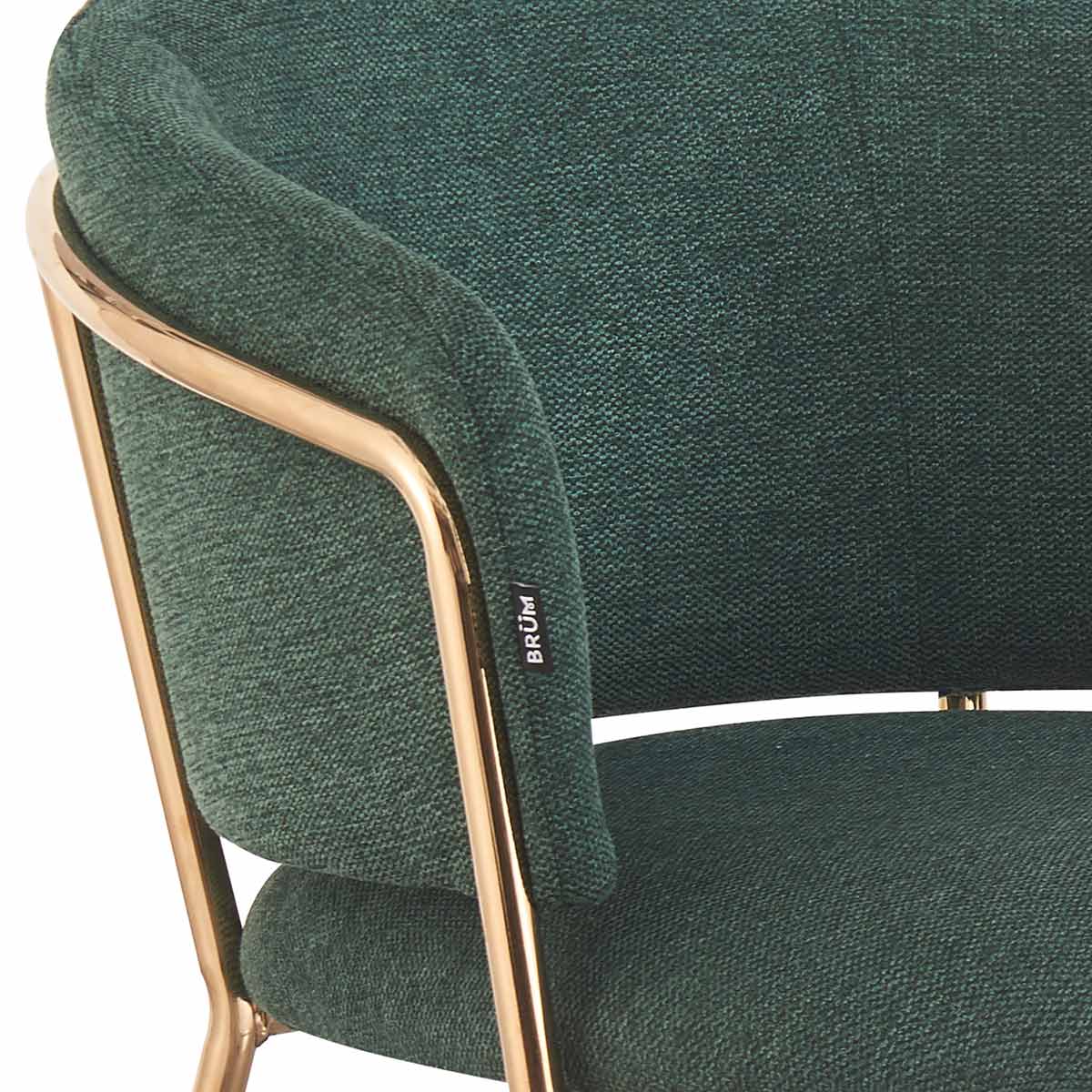 Silla Escocia Verde Fondo Blanco Vista en Detalle