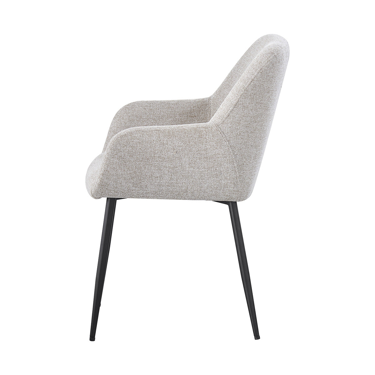 Silla Faro Beige Fondo Blanco Vista Lateral